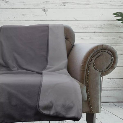 100% Leak Proof, Waterproof, Totally Pee Proof, EZ-Wash, Durable, 3 Layer Blanket (60"x50" Slate Grey/Cool Grey) Adults, Pets, Dogs, Cats, Cozy Soft - size: Throw 60"x50"
