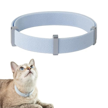 Safety Cat Collar Pro - U.S. IDA Gold Awarding Design, Elastic Quick Release Cat Collar with Buckle Non Breakaway - Lightweight for Kitten All Small Large Cats (Sierra Blue, M 7.9-15.7") - color: Sierra Blue, size: M 7.9-15.7"