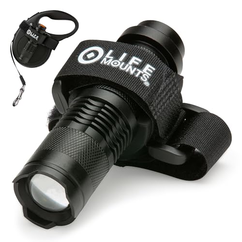 Life Mounts LED Dog Leash Flashlight - 3.5 x 1.5 in, White - Flashlight for Retractable Dog Leashes - Three Modes for Night Time Walks - 1000 ft Beam - color: White LED, size: 3.5"x1.5" - Leash Flashlight