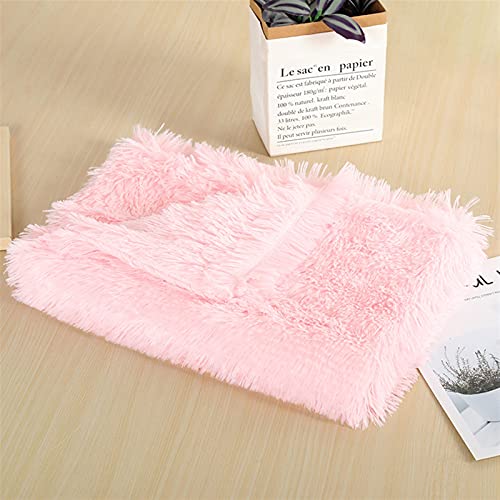 Pet Faux Fur Calming Blanket Soft Dog Cat Protector with Two-Side Fur, Thick Shaggy Bed Throws Pet Blankets Soft Fuzzy Microfibe Cat Throw Bed Couch Washable 22"x14" Inch Light Pink - color: Light Pink, size: 22"x14" Inch