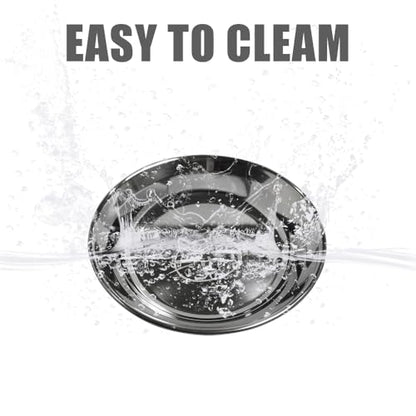 Stainless Steel Cat Bowls Food Dishes for Indoor Cats Cats Shallow Whisker Friendly 6.4Inches Cat Food Water Dishes Bowls Whisker Fatigue Relief Dishwasher Safe 2Pcs