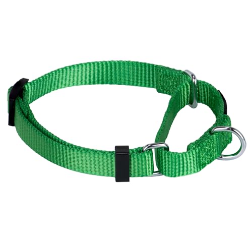 Martingale Collar for Dogs Small Green |Escape - Proof Heavy Duty Nylon Durable No Buckle, Ideal for Training & Daily Walks - color: Lime Green, size: Small