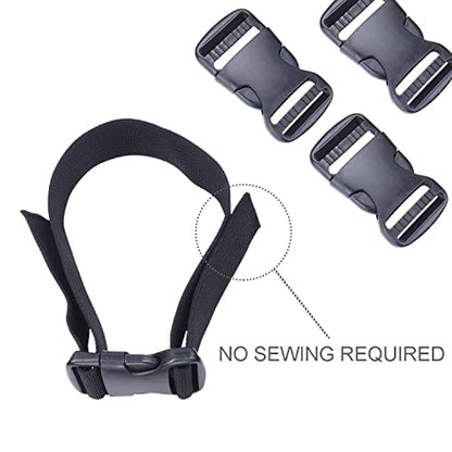 CooBigo 10 Pack 2" Plastic Side Release Buckle Dual Adjustable Outdoor Camping Tactical Backpack Belt Strap Webbing Bag Hardware Accessories 2" Dual Release Buckle Black - color: E#: 2"(10pcs)