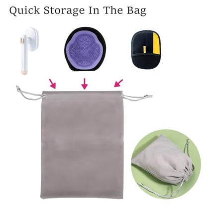 4 Set Dog Brushs for Shedding, Cleaning Kit with Grooming Brush, Dog Brush, Pet Hair Removal Glove and Storage Bag, Self-Cleaning Grooming Kit for Long/Short Hair, Best Cleaning Kit