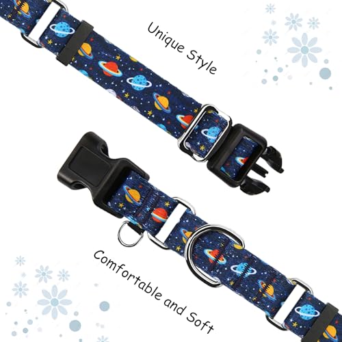 Martingale Dog Collars with Buckle No Slip Training Boy Dog Collar for Small Dogs (Blue Space, Small) - color: Blue Space, size: Small