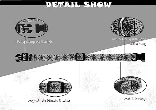 Medium Dog Collar Halloween Pack of 2, Breakaway Dog Collar for Holiday - color: Halloween, size: M