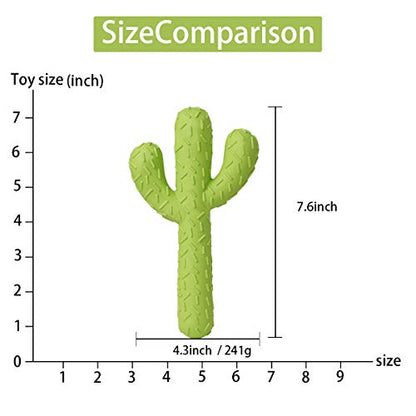 MewaJump Dog Chew Toys, Durable Rubber Dog Toys for Aggressive Chewers, Cactus Tough Toys for Training and Cleaning Teeth, Interactive Dog Toys for Medium/Large Dog - color: Green Cactus