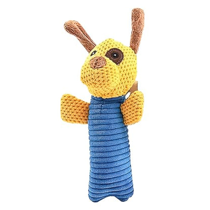 NatureTailsPaw Soft Dog & Cat Toy – Cute Squeaky Interactive Chew Toy for Puppies & Kittens, Durable Plush Teething Toy for Small, Medium & Large Breeds (Cow) - color: Cow