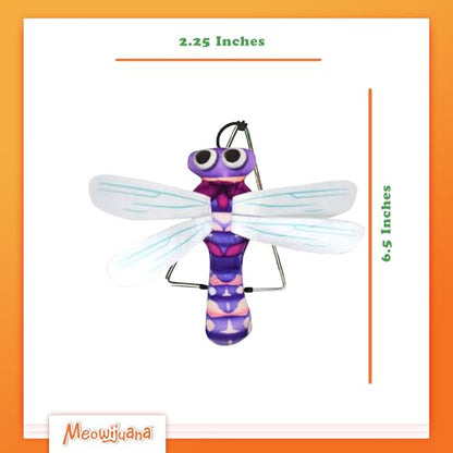 Meowijuana Jump 'n' Jamb Door Hanging Cat Toy | Dragonfly | Refillable Interactive Catnip Toy | Promotes Play and Cat Health | Includes Potent Catnip Grown in North America - color: Dragonfly