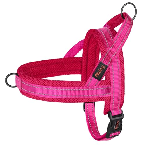 Didog No Pull Dog Harness with Soft Mesh Padded,Reflective & Quick Fit Light Weight Dog Strap Vest Harness,Easy for Walking Training (XS:Chest 15-18", Mesh-Hot Pink) - color: Hot Pink, size: XS: Chest 15-18", Fit 9-18 lbs