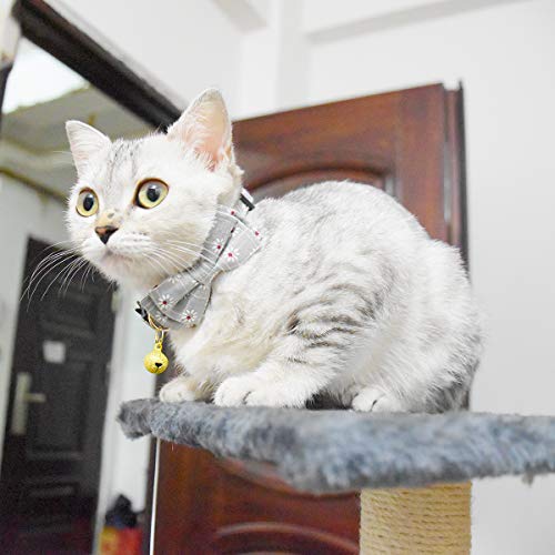 Bowtie Cat Collars Breakaway with Bell, Adjustable Cute Kitty Collars Safety Buckle Kitten Collar for Cat Puppy 7.5-11in - color: 3