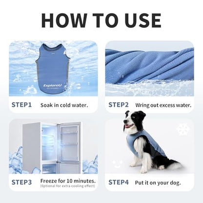 Dog Shirt, Cooling Vest Lightweight Breathable, Dog T-Shirts All-Season UV Protection Pet Clothes Quick Dry Soft Stretchy Pet Shirt Vest for Small Medium Large Dogs (Water Drop 1PC, Medium) - color: Water Drop, size: Medium (24-35lbs)