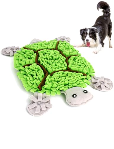 Snuffle Mat for Dogs, 28.8''x22.8'' Large Nose Work Mat, Dog Food Mat for Foraging and Mental Stimulation, Interactive Feeders for Boredom Relief (Green) - color: green