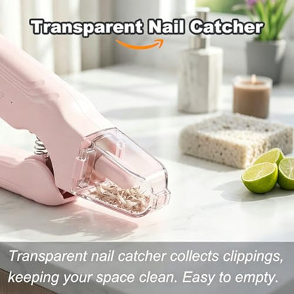 2-in-1 Dog Nail Grinder & Dog Nail Clippers Trimmers for Large Medium Small Dogs Cats Pets Claw Trimmer with LED Lights (Pink) - color: Pink