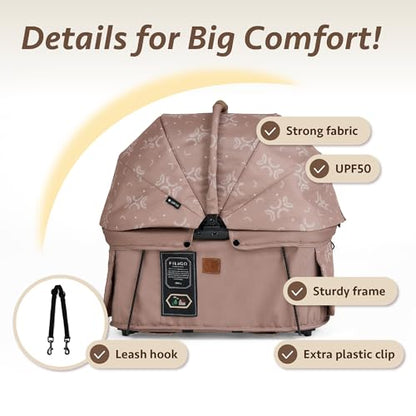 Sway2 Pet Car Seat and Carrier, 2-in-1 Booster Seat for Small Dogs and Cats