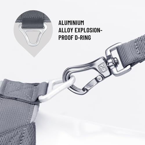 EXCELLENT ELITE SPANKER No Pull Dog Harness Padded Military Patrol Vest Adjustable Nylon Small Service Walking Dog Harness with Handle for Training Running(Grey-XS) - color: Grey, size: XS-(Chest 13.5-19.5")
