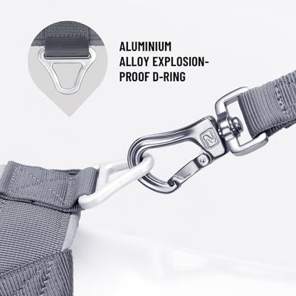 EXCELLENT ELITE SPANKER No Pull Dog Harness Padded Military Patrol Vest Adjustable Nylon Small Service Walking Dog Harness with Handle for Training Running(Grey-XS) - color: Grey, size: XS-(Chest 13.5-19.5")