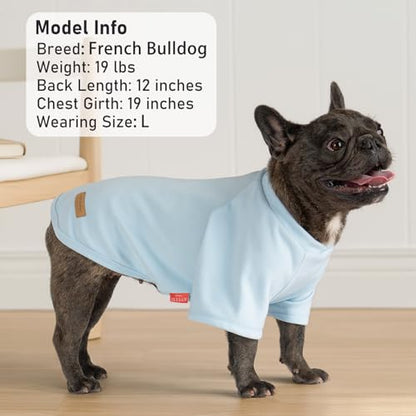 KYEESE 3Pack Small Dog Sweater, Soft Puppy Sweatshirt Stretchy Pullover Dog Sweater for Small Dogs Boy, Lightweight Fleece Cat Shirt Pet Clothes with Sleeves, S - color: 08# 3Pack(Blue+Grey+Blue Stripe), size: Small (4-8lbs)