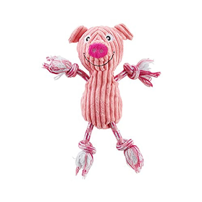 Outward Hound Ranch Roperz Pig Plush Squeaky Dog Toy - color: Ranch Roperz Pig