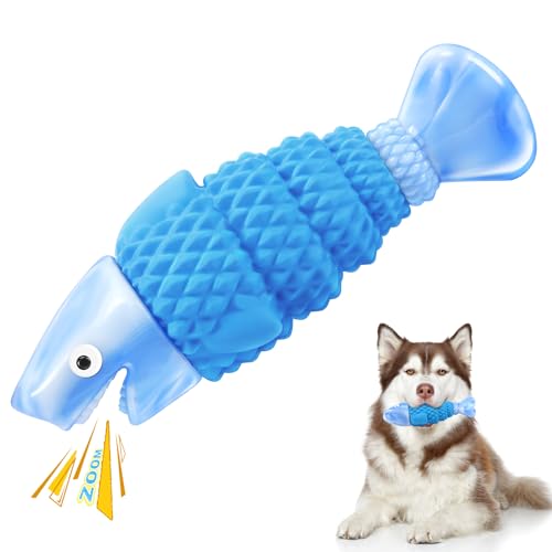 WinTour Tough Dog Toys for Aggressive Chewers, Indestructible Dog Chewers for Medium & Large Breeds, Squeaky Durable Chew Toys to Keep Them Busy, Reduce Boredom, Teeth Cleaning, Bacon Flavor - color: Blue Shark