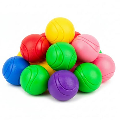 SuperFetch Dog Balls 1.5 Inch - Squeaky Dog Toys for Small Dogs and Puppies - Rubber Balls for Fetch, Training, Teething, Boredom and Solo Play - 6 Pack