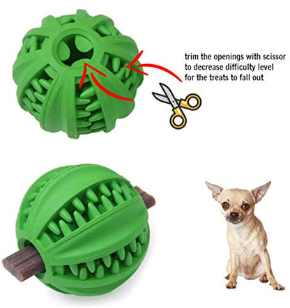 Dog Ball Toy - Interactive Dog Enrichment, Mental Stimulation Treat Embedding Rubber Ball Reduce Boredom (2 inches) - size: 2 inches