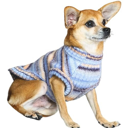 Blueberry Pet Dog Sweater - Award-Winning Christmas Sweater for Dogs | Cozy Knit Fabric, Gradient Dip Dye | Warm Dog Christmas Sweater | 22" Back, 30.25"-33" Chest, 21" Neck | Machine Washable - color: Serene Blue, size: 22 inch (Pack of 1)