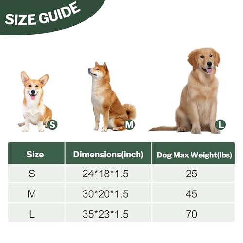 Dog Bed Crate Mat, Soft Durable Washable Anti-Slip Kennel Pad for Dogs & Cats, Reversible (Dark Green, S(24"*18"*1.5")) - color: Dark Green, size: S(24"*18"*1.5")