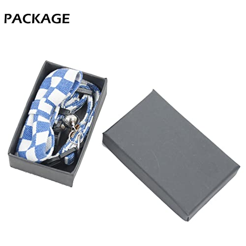 Bowtie Cat Collars Breakaway with Bell, Adjustable Cute Kitty Collars Safety Buckle Kitten Collar for Cat Puppy 7.5-11in (Blue Plaid) - color: Blue Plaid