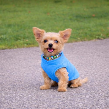 JACKO & CO - Fleece Vest Dog Sweater with Leash Ring - Soft, Warm & Lightweight Pullover Coat for Small & Medium Dogs, Puppies & Cats - Cozy Fall/Winter/Spring Pet Jacket (Blue, X-Small 2-4lbs) - color: Blue, size: XS (2-4lbs)