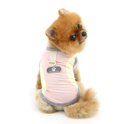 PAIDEFUL Summer Cooling Dog Shirt for Small Dogs Breathable Mesh Pet T-Shirts UV Sun Protection Puppy Vest Soft Lightweight Doggie Tank Top Fashion Chihuahua Tee Clothes Cat Apparel D-Ring,Pink,XL - color: pink, size: XXL