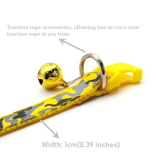 Personalized Camo Dog Collars-Adjustable Lightweight Nylon Pet Collars, Quick-Release Buckle, Perfect for for Small Dogs, Puppies & Cats (4-Pack - color: yellow