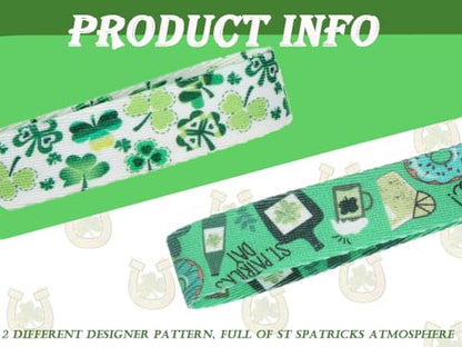 St Patricks Day Dog Collar 2 Pack, Shamrock Dog Collar Green for Medium Dogs - color: St Patricks Day, size: M