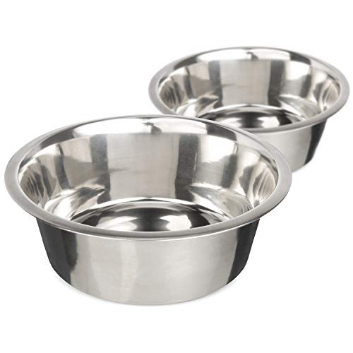 Neater Pet Brands 7 Cup (56 oz.) Stainless Steel Dog Bowls, Set of 2 Neater Feeder Replacement Bowls (M/L Express, Large Deluxe Models), Dog Food Bowl & Water Bowl, Dishwasher Safe Metal Dish for Dogs - color: Two Pack, size: 7 Cup