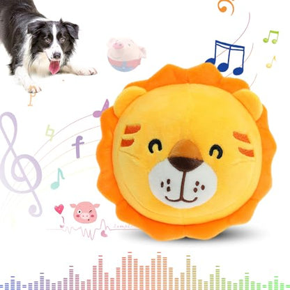Active Moving Pet Plush Toy,Puppy Dog Toys to Keep Them Busy2026 New Small Dog Dog Squeak Toys,Interactive Dog Toys,Plush Toys for Dogs,Talking Moving Ball Toy (Lion) - color: Lion