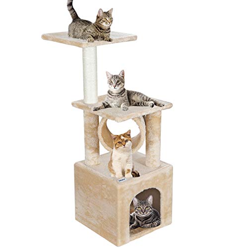 ZENY 36 inches Cat Trees for Kittens Cat Furniture Towers with Scratching Posts, Double Perches, and Roomy House Kitty Cat Activity Trees Climber Towers