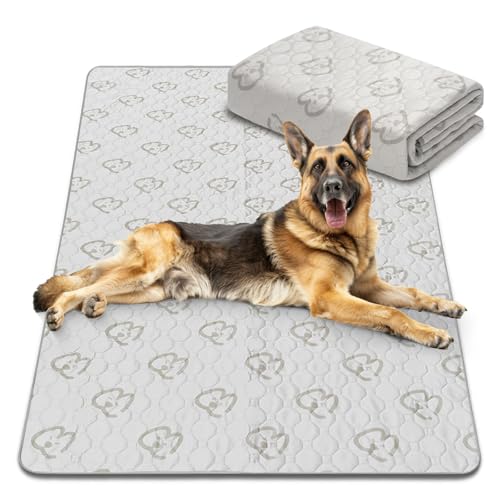 FXW Washable Pee Pads for Dogs, Leak-Proof & Non-Slip, Specifically Designed for Potty Training, 30" x 70" Rectangle, Khaki, 1 Pack - color: Khaki, size: 30" x 70" (1 Pack)