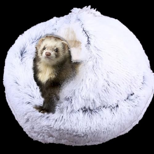 Ferret Bed Cave and Hideouts，Ferret Hideaway Bed Accessories for Cage Ferret Beds and Hideouts (Gray) - color: Grey
