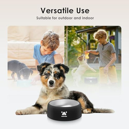 PAWGETHER® Stainless Steel Dog Bowls, Dog Food and Water Bowl Non-Slip Easy to Clean Dishwasher Safe for Puppy Small Medium Dogs Cats Black 34oz - color: Black (34oz)