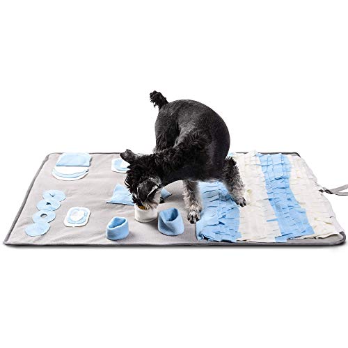 TwoEar Snuffle Mat for Dog, Nosework Mat, Interactive Activity Puzzle Toy, Great for Stress Release, Enrichment Blanket, Pet Activity/Toy/Play Mat, Machine Washable, for Small Medium Large Dog