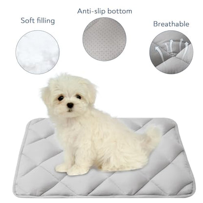 Magik & Kover Dog Crate Pad 2 Pack (30" x 19"), Soft Dog Crate Mat with Anti-Slip Bottom, Machine Washable Kennel Pad, Fits 30 Inch, Grey - size: 30 x 19 Inch