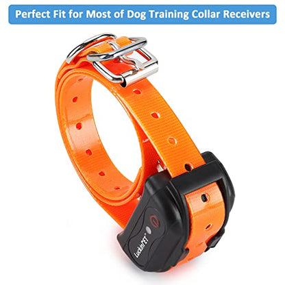 Replacement Collar Strap, Compatible with Petsafe,PATPET,Sportdog,Garmin,Dogtra,etc Most Training Collar/Fence Reciever, 3/4',Adjustable,Metal Buckled,Waterproof (Orange Pack2) - color: Orange