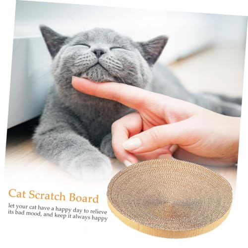 KALLORY 2pcs Replacement Cat Scratcher Pads Corrugated Cardboard Sturdy Wear-Resistant Floor Scratching Board for Indoor Cats Kitten Play and Furniture Protection