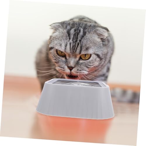 Yardwe No-Spill Floating Pet Bowl Splashproof Cat Dog Water Feeder Abs Capacity Bowl for Clean Drinking Experience