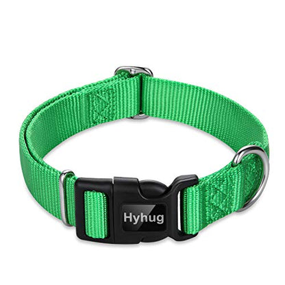 Small Dog Collar Quick-Release Green| Heavy-Duty Nylon Puppy Collar, Adjustable & Durable Pet Supplies for Boy & Girl Dogs (Small, Lime Green) - color: Lime Green, size: Small