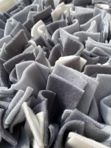 Pet Snuffle Mat Dark Grey Square 50x50cm Large Size Washable Anti-Slip Big Tough Dog Feeding Mat Food Puzzles Sniffing Foraging