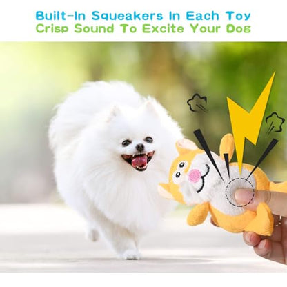 LEGEND SANDY Squeaky Dog Toys for Puppy Small Medium Dogs, Stuffed Samll Dog Toys Bulk with Plush Pet Doggie Toy Set, Cute Safe Pet Chew 12 Pack for Puppies Teething - color: 12 pack