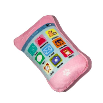 Glow Pups Plush Dog Toy Set, Squeaky Lipstick, Cell Phone and Nail Polish Dog Toys, Crinkle Material, Interactive Fun, Puppy Teething Toys, Pink/Fuchsia (3 Pack) - style: 3 Pack: Lipstick, Cell Phone and Nail Polish Dog Toys