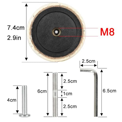 4 Pcs 2.9in 7.4cm Diameter Cat Tree Scratching Post Replacement Sisal Pole (M8, 11.8in/30cm) - color: 11.8in/30cm, size: M8*4posts