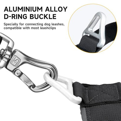 EXCELLENT ELITE SPANKER No Pull Dog Harness Padded Military Patrol Vest Adjustable Nylon Small Service Walking Dog Harness with Handle for Training Running(BLK-M) - color: BLK, size: M-(Chest 25.5-31.5")